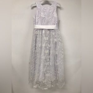 Big Girls sleeveless graduation Church Easter Party Wedding Flower Girl Dress